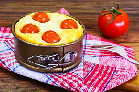Kish with Ricotta, Cherry Tomatoes and Mint Studio Photo