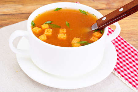 Sicilian Tomato Soup. National Italian Cuisine. Studio Photoの写真素材