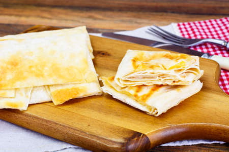 Grilled Pita Bread with Cheese Studio Photo