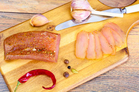 Cold Boiled Pork with Spice. Studio Photoの写真素材