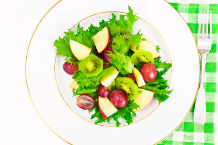 Lettuce, Apple and Grapes Salad Studio Photoの写真素材