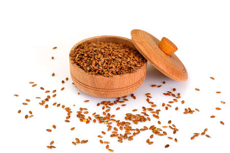 Healthy and diet food: chia seeds. Isolated Studio Photo