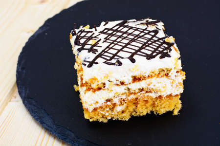 Honey Cake with Sour Sream Studio Photo