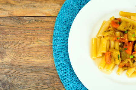 Pasta with Stewed Vegetables Studio Photoの写真素材