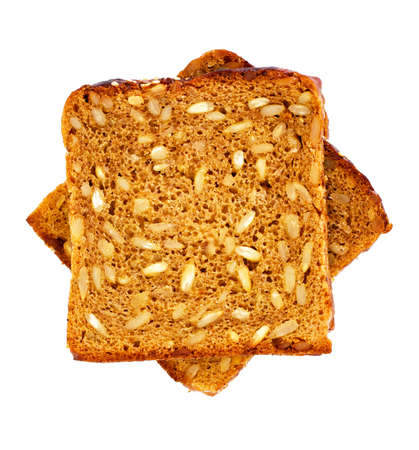 Whole Wheat Bread Isolated on White Background