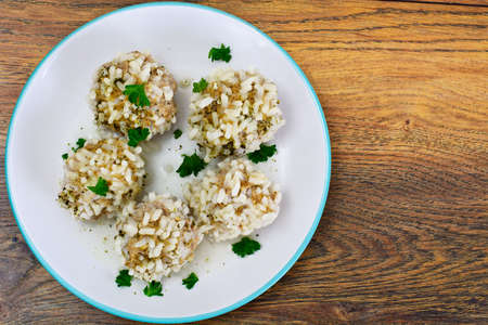 Meatballs with Rice Studio Photo