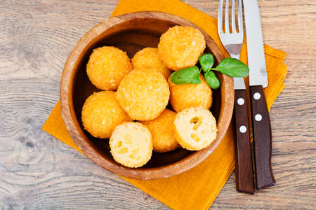 Deep Fried Potato, Cheese Balls Studio Photoの写真素材