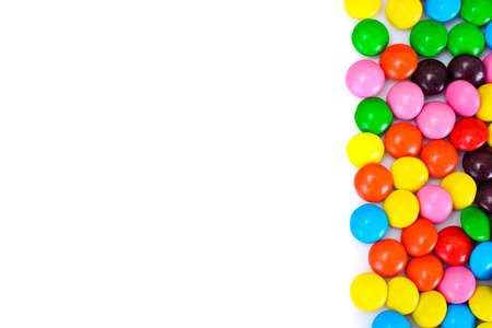 Sweet Bonbons Candy on White Background Studio Photoの写真素材