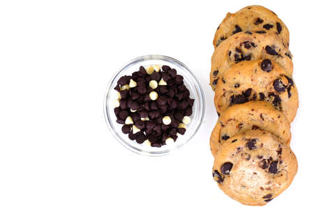 Cookies with Chocolate Drops Studio Photoの写真素材