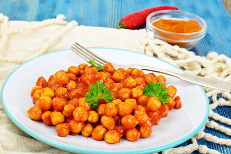 Chickpea in Curry Studio Photoの写真素材