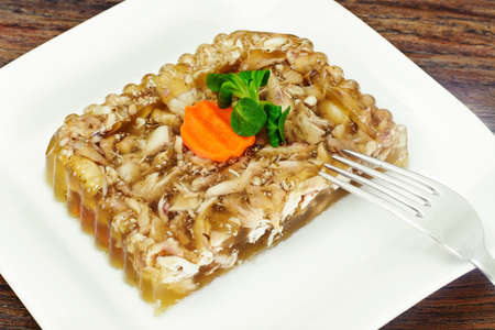 Chicken Aspic, Cold Appetizer Studio Photoの写真素材