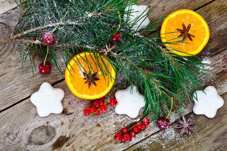 Abstract Christmas Natural Background in Grey Boards Stuidio Photoの写真素材