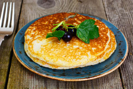 Tasty Pancakes Stack with Currant Studio Photo