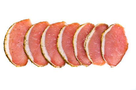 Jerked meat Isolated on White Backgroundの写真素材