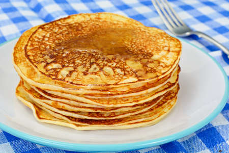 Tasty Pancakes Stack with Honey Studio Photo