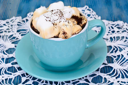 Coffee with Whipped Cream Caramel Studio Photoの写真素材