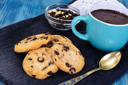 Cookies with Chocolate Drops Studio Photoの写真素材