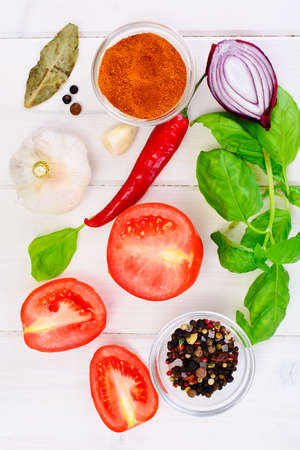 Carrot Tomato Soup in Plate. National Italian Cuisine. Studio Photoの写真素材