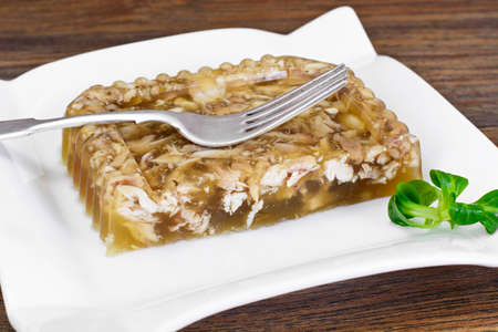 Chicken Aspic, Cold Appetizer Studio Photoの写真素材