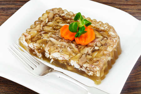 Chicken Aspic, Cold Appetizer Studio Photoの写真素材