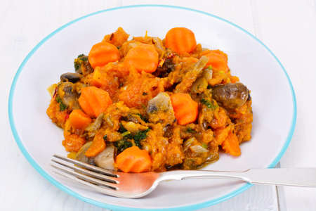 Vegetable Stew with Mushrooms Studio Photoの写真素材