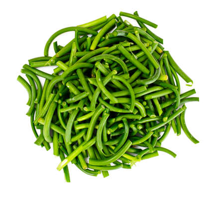 Green Beans Isolated on White Background Studio Photoの写真素材