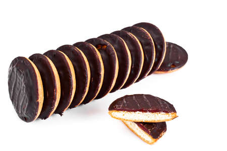 Biscuits with Jam and Chocolate Stuio Photoの写真素材