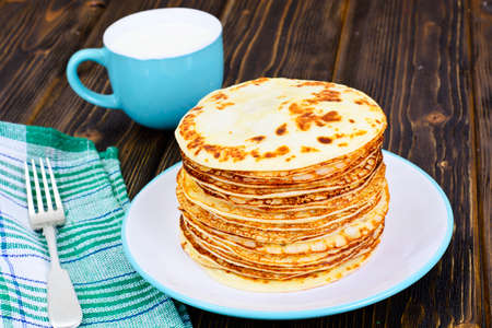 Tasty Pancakes Stack Studio Photoの写真素材