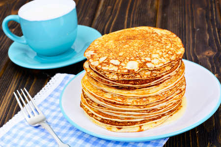 Tasty Pancakes Stack Studio Photoの写真素材