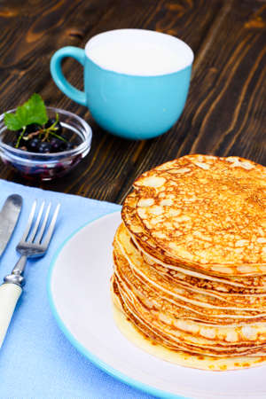 Tasty Pancakes Stack Studio Photoの写真素材