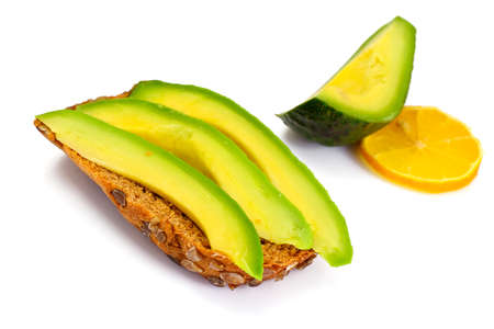 Sandwiches with Avocado and Salmon Studio Photoの写真素材
