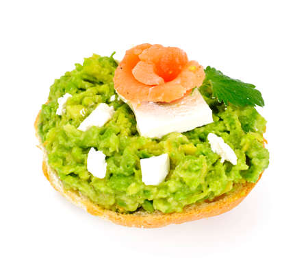 Sandwiches with Avocado and Salmon Studio Photoの写真素材