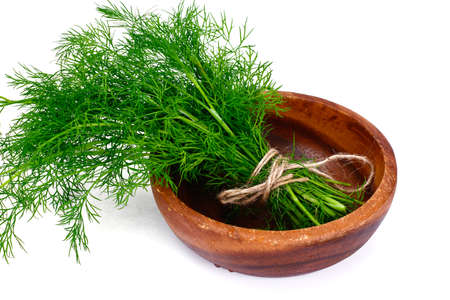 Fresh Juicy Dill Isolated on White Background Studio Photoの写真素材