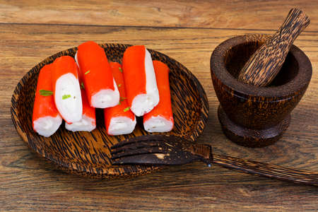 Crab Sticks with Cheese. Studio Photoの写真素材