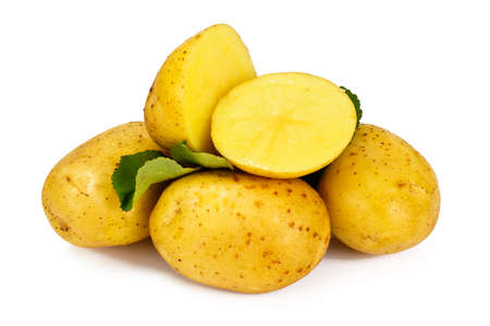 Potato Sweet Batata Isolated on White Background Studio Photoの写真素材