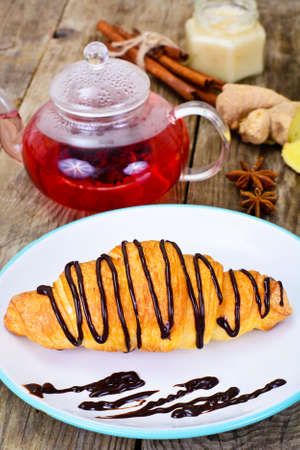 Tasty Sweet Croissant Studio Photoの写真素材