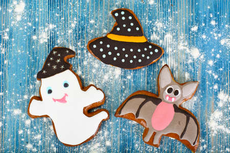 Gingerbread for Halloween. Funny Holiday Food for Children.Studio Photoの写真素材