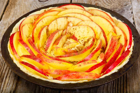 French Apple Tart Sweet Foodの写真素材