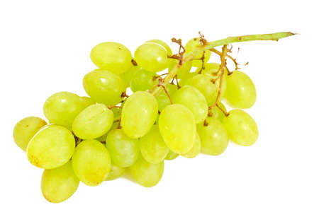 Juicy Ripe Grapes Isolated on White Background Studio Photoの写真素材