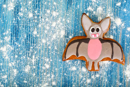 Gingerbread for Halloween. Funny Holiday Food for Children.Studio Photo