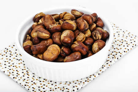 Roasted Broad Beans with Salt Studio Photoの写真素材