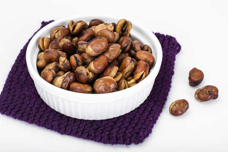 Roasted Broad Beans with Salt Studio Photoの写真素材