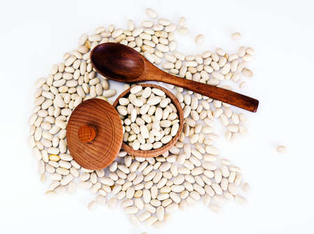 Dried White Beans Studio Photo