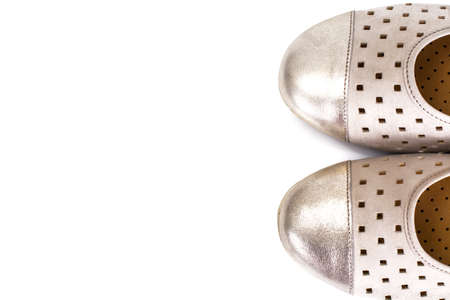 Summer shoes for women Isolated on White. Studio Photo