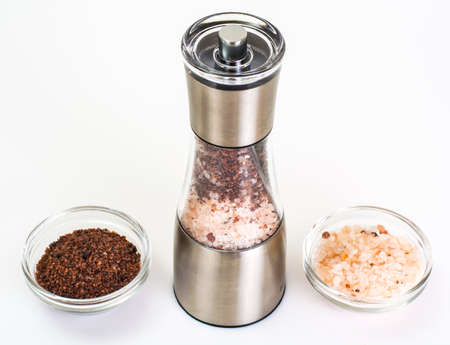 Stylish mill for coarse salt and pepper Studio Photoの写真素材
