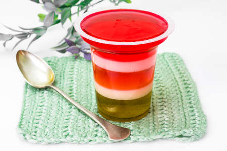 Fruit jelly puff. Studio Photoの写真素材