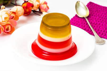 Fruit jelly puff. Studio Photoの写真素材