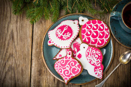 Gingerbread for Christmas and New Year. Studio Photo