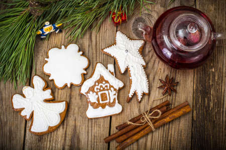 Gingerbread for Christmas and New Year. Studio Photo