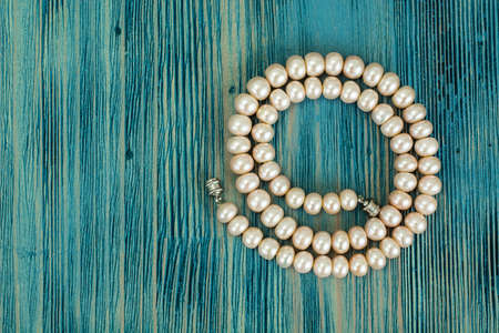 Beauty Pearl Necklace Studio Photo.の写真素材